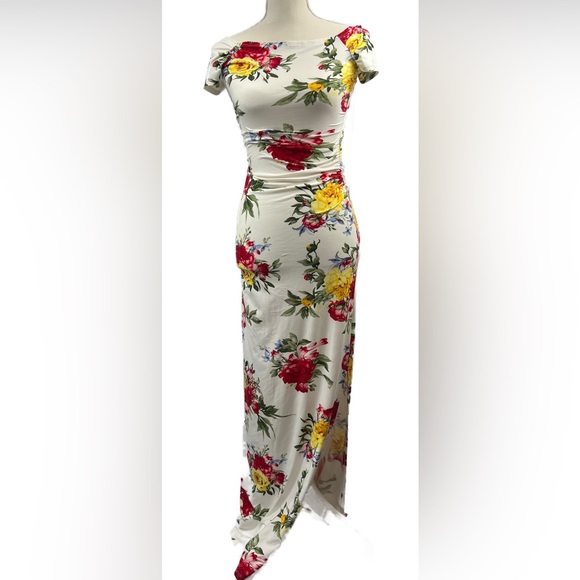 Mother Bee Maternity Short Sleeve Bodycon Floral Dress Size Small - Picture 5 of 13